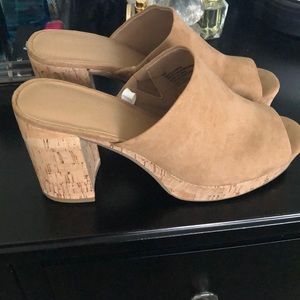Corkscrew Tan Mules